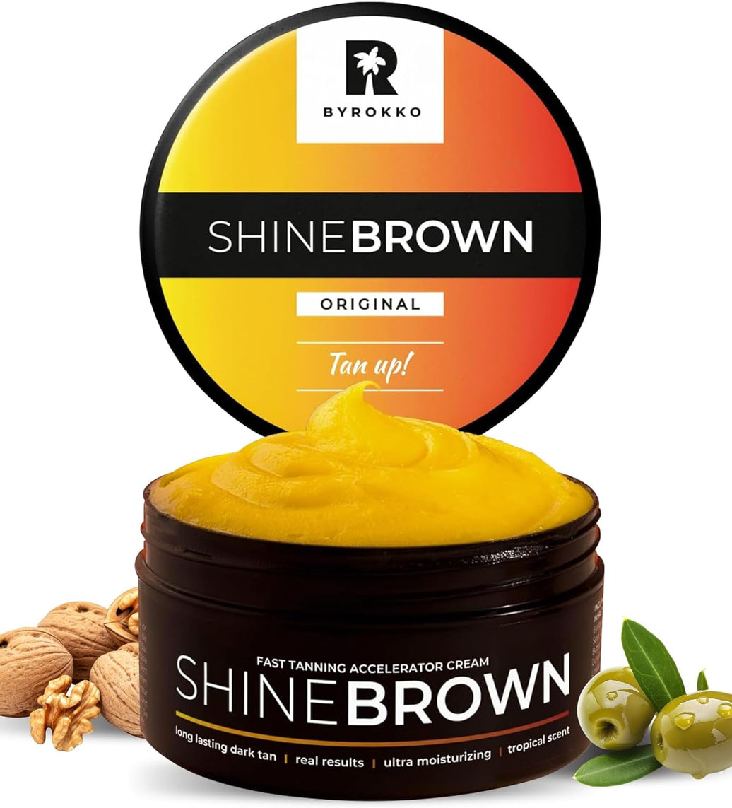 BYROKKO Shine Brown Original Tanning Cream 210ml | Sunbed Tan Accelerator