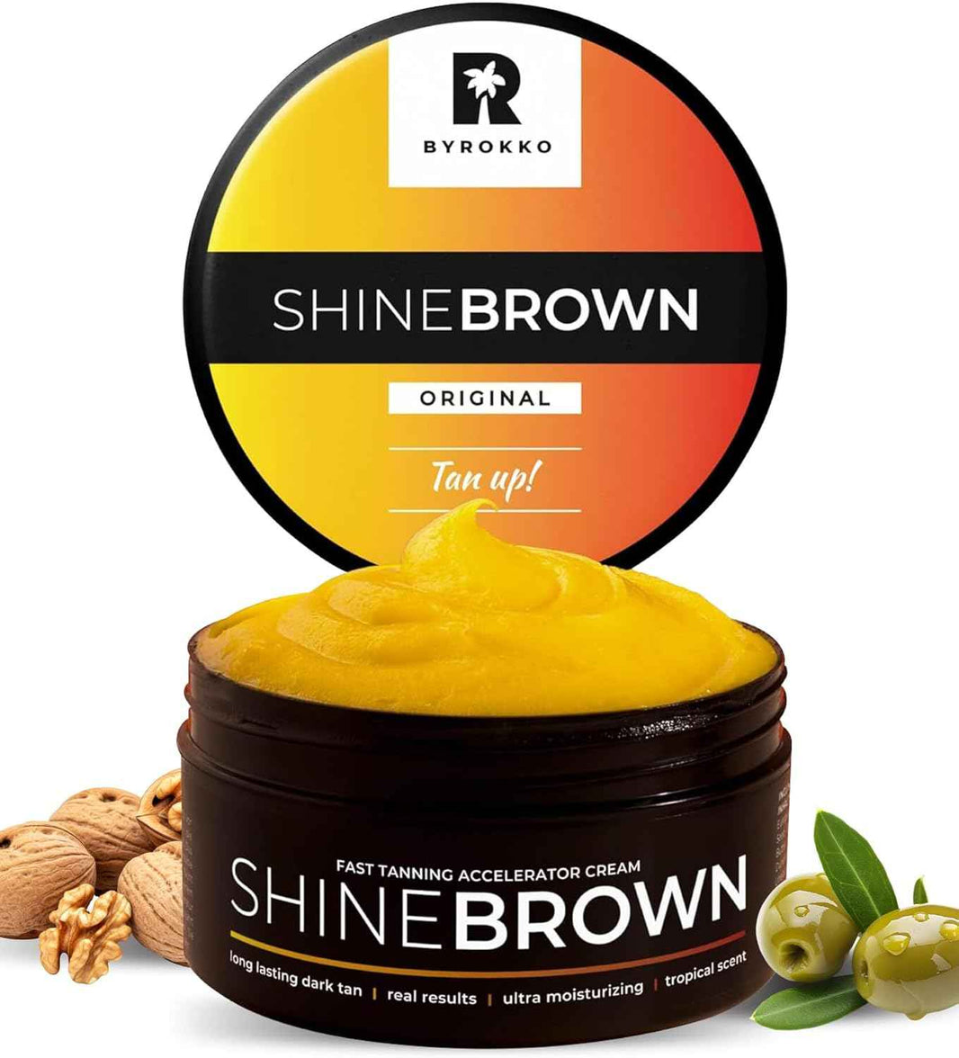 BYROKKO Shine Brown Original Tanning Cream 210ml | Sunbed Tan Accelerator