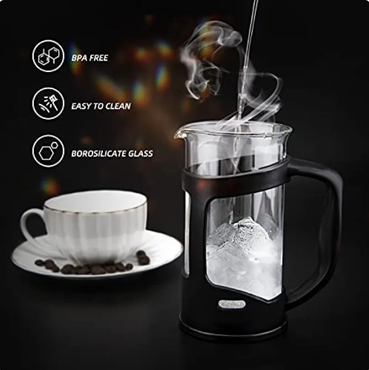Mini French Press Coffee Maker 1 Cups, 12oz Coffee Press, Perfect For Coffee Lover Gifts Morning Coffee