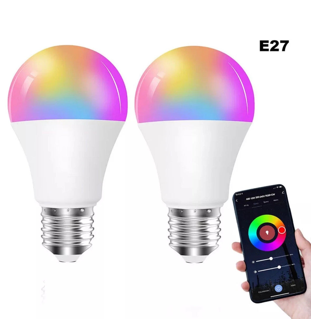2 Pack - Gosund E27 9W WiFi RGB Smart LED Light Bulb for Amazon Alexa Google Home