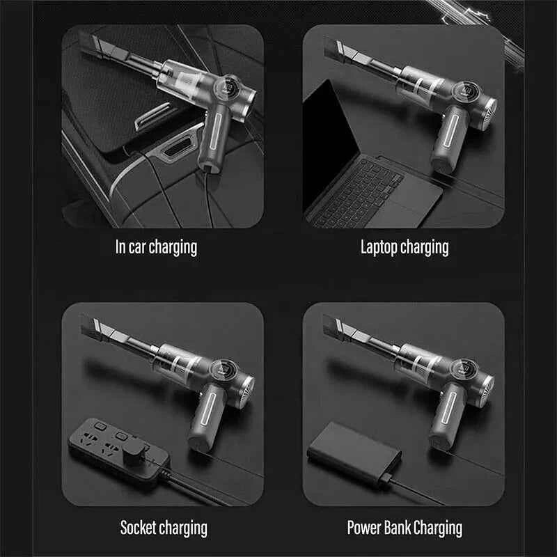 Wireless Vacuum Cleaner Handheld Mini Vaccum 29000 pa Power Suction USB Rechargeable