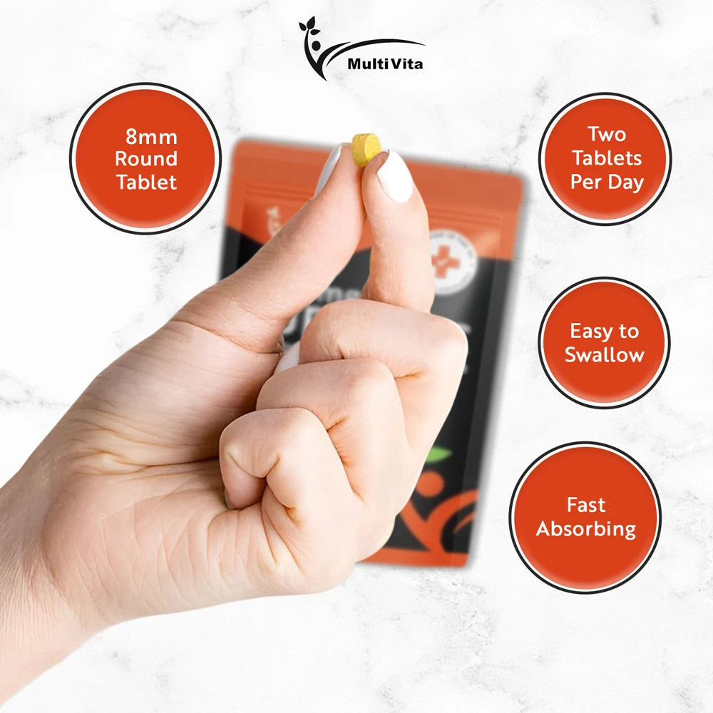 Turmeric Curcumin Tablets 7,260mg + Ginger + Black Pepper - 120 Tablets UK Made