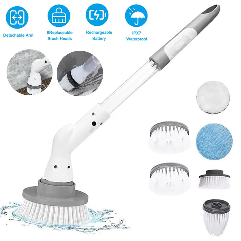 Cordless Electric Spin Scrubber for Bathroom & Home Cleaning