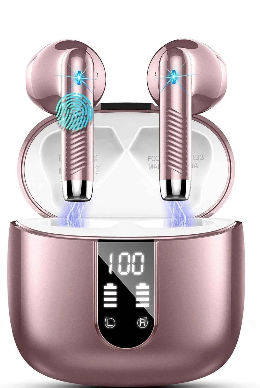 Bluetooth 5.4 Wireless Earbuds - Colour Rose Gold