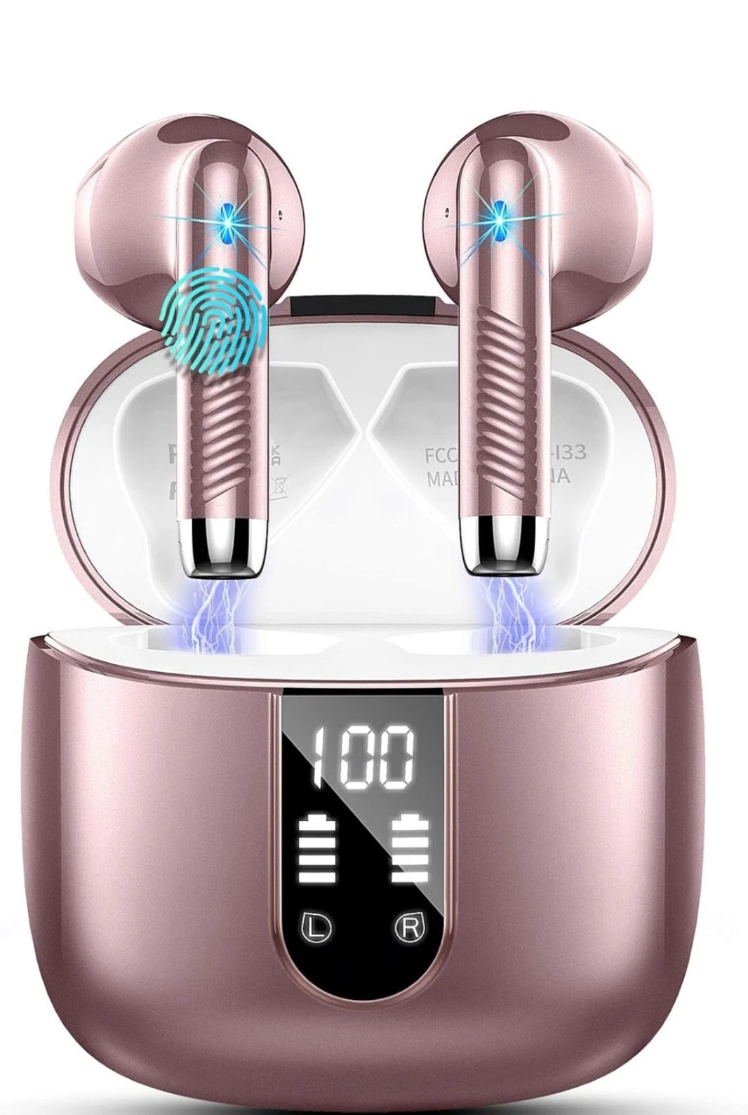 Bluetooth 5.4 Wireless Earbuds - Colour Rose Gold