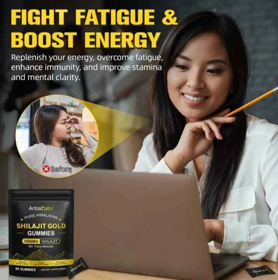 Pure Himalayan Shilajit Gold Gummies 3000MG 60 Gummies