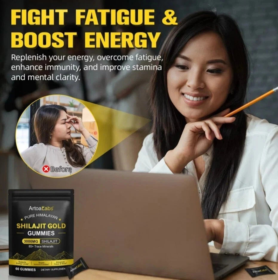 Pure Himalayan Shilajit Gold Gummies 3000MG 60 Gummies