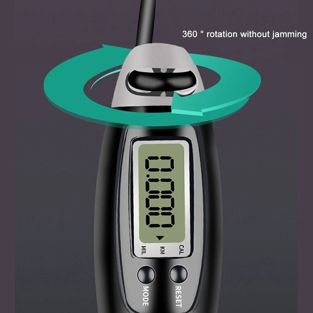 Cordless Skipping Rope for Fitness - Digital LCD Display