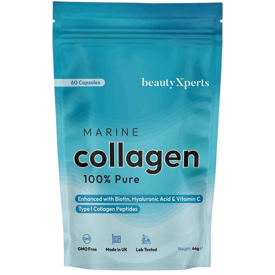Marine Collagen Capsules with Biotin, Vitamin C & Hyaluronic Acid | 60 Capsules | UK Made