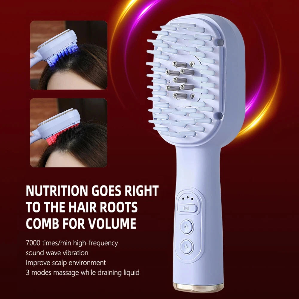 Rechargeable Scalp Massage Comb for Hair Growth, Red Light Therapy, Brush Head Massager