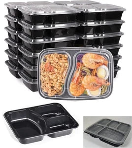 D MART Meal Prep Food Container Reusable Microwave BPA Free Lunch Box Stackable