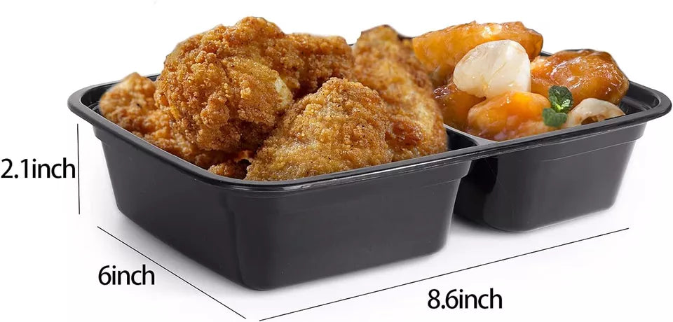 D MART Meal Prep Food Container Reusable Microwave BPA Free Lunch Box Stackable