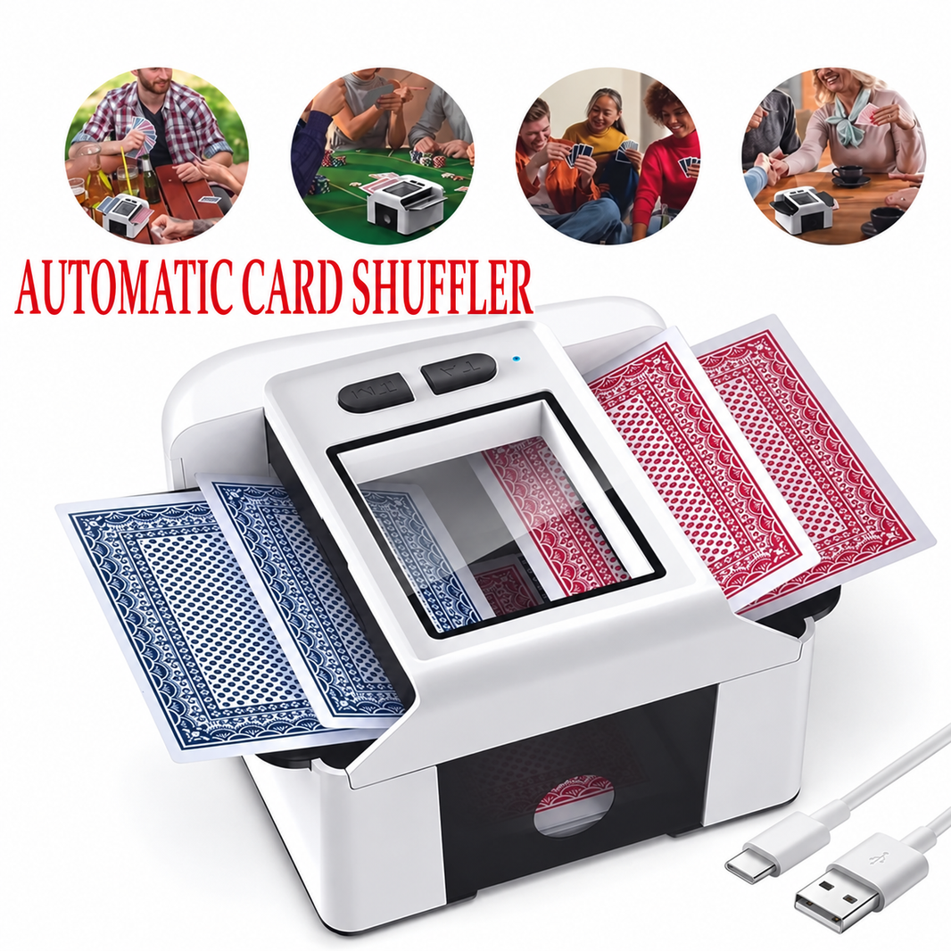 Rechargeable Automatic Card Shuffler for Poker & Game Nights