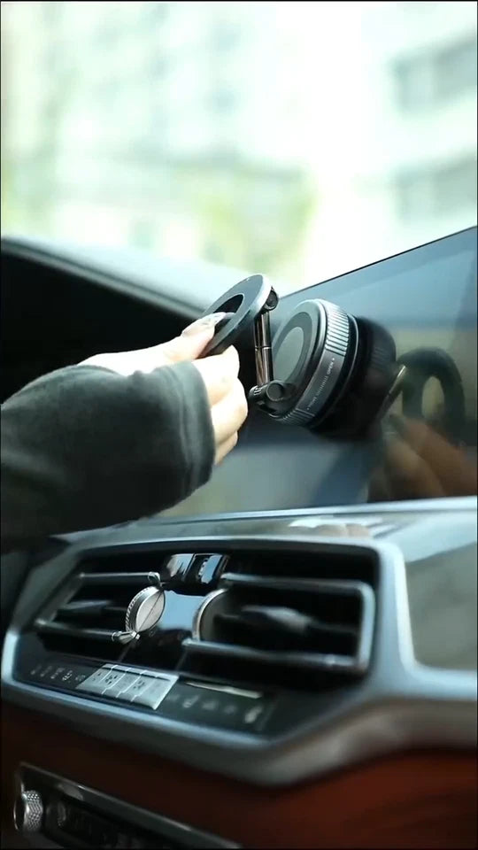 Foldable Magnetic Car Phone Holder | 360° Suction Mount