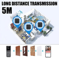 Smart Wifi Wireless Video Doorbell Security Streaming Camera Door Bell Intercom