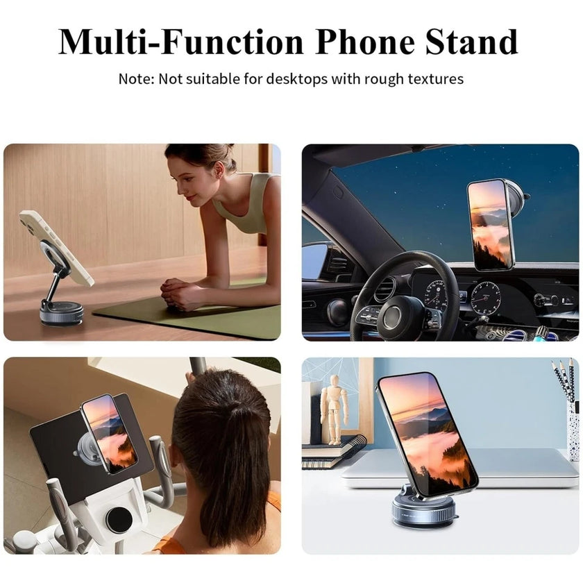 Foldable Magnetic Car Phone Holder | 360° Suction Mount