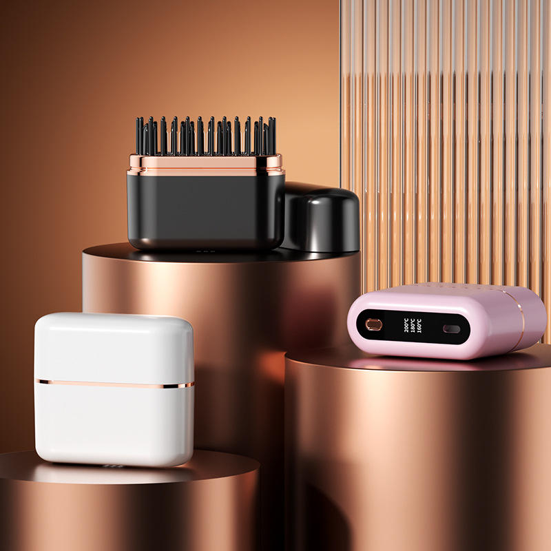 Wireless hair straightener comb negative ions do not hurt hair portable straight curl dual lazy charging hair straightener