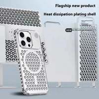 Suitable for iPhone15 mobile phone case cooling magnetic Aromatherapy Breathable net skin touch Apple 15promax protective case PC