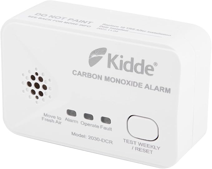 Carbon Monoxide Alarm 10 Year life CO Detector Kidde 2030-DCR