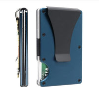 Aluminum alloy card clip anti-theft brush metal card bag metal card sleeve ultra-thin men's wallet