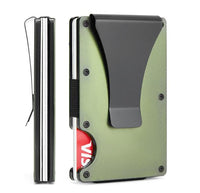 Aluminum alloy card clip anti-theft brush metal card bag metal card sleeve ultra-thin men's wallet