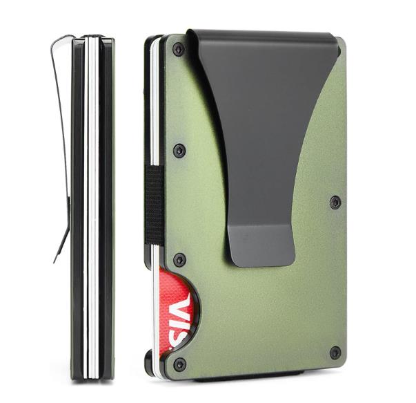 Aluminum alloy card clip anti-theft brush metal card bag metal card sleeve ultra-thin men's wallet