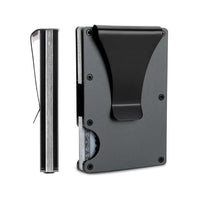 Aluminum alloy card clip anti-theft brush metal card bag metal card sleeve ultra-thin men's wallet