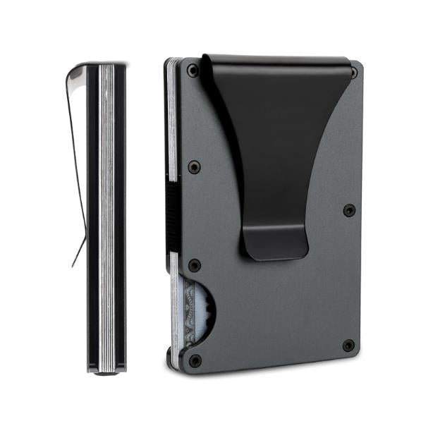 Aluminum alloy card clip anti-theft brush metal card bag metal card sleeve ultra-thin men's wallet