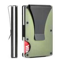 Aluminum alloy card clip anti-theft brush metal card bag metal card sleeve ultra-thin men's wallet