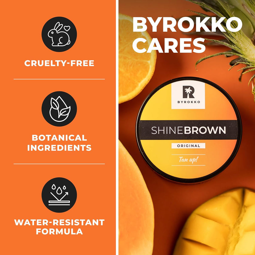 BYROKKO Shine Brown Original Tanning Cream 210ml | Sunbed Tan Accelerator