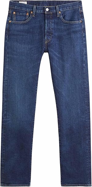 LEVIS 501 MENS STRAIGHT FIT JEANS DENIM ORIGINAL COLOR MID BLUE