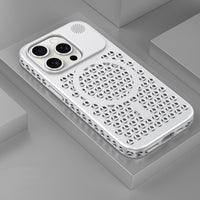 Suitable for iPhone15 mobile phone case cooling magnetic Aromatherapy Breathable net skin touch Apple 15promax protective case PC