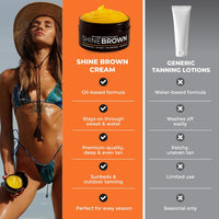 BYROKKO Shine Brown Original Tanning Cream 210ml | Sunbed Tan Accelerator