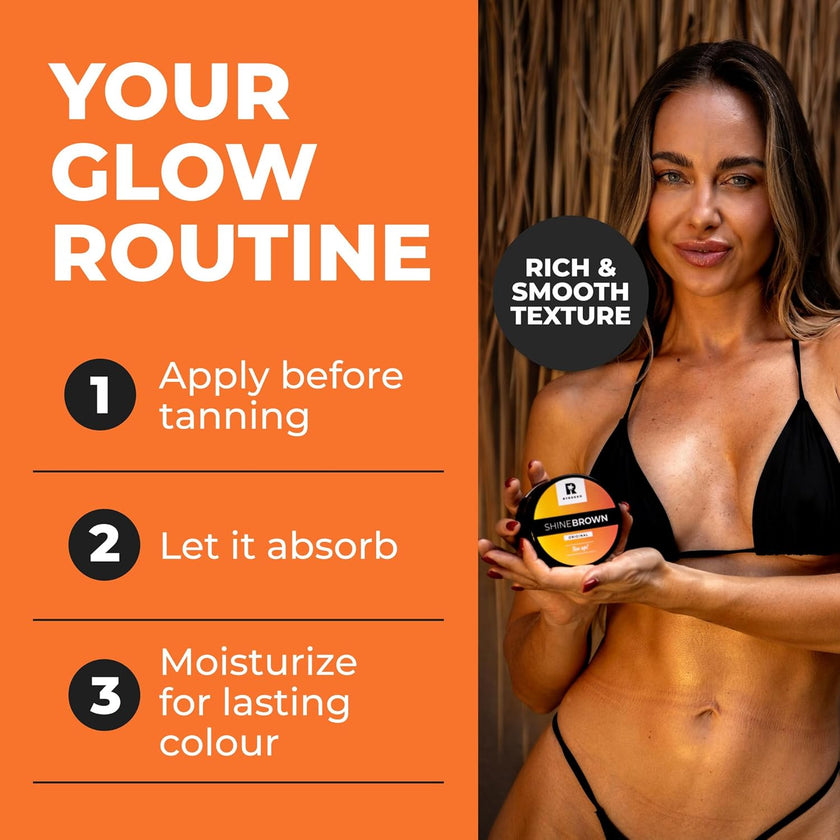 BYROKKO Shine Brown Original Tanning Cream 210ml | Sunbed Tan Accelerator