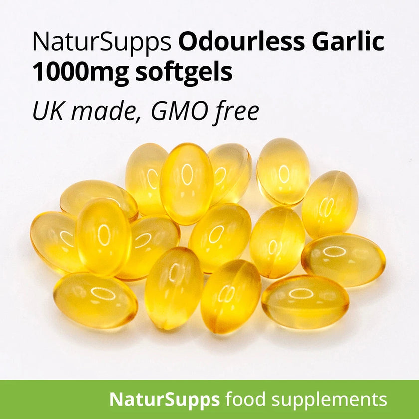 NaturSupps Odourless Garlic 1,000mg – 200 Capsules