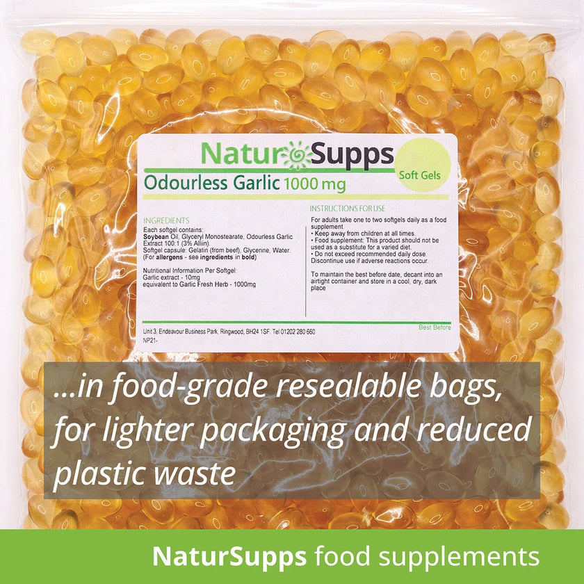 NaturSupps Odourless Garlic 1,000mg – 200 Capsules