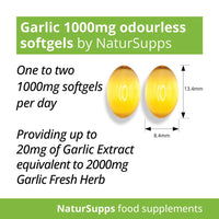 NaturSupps Odourless Garlic 1,000mg – 200 Capsules