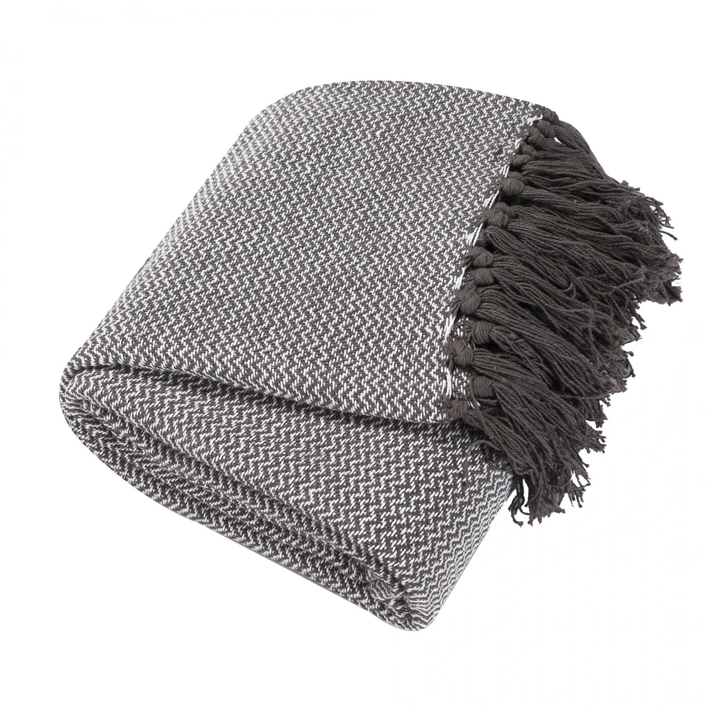 Large Grey Sofa & Bed Throw – 150 × 200cm