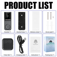 Smart Wifi Wireless Video Doorbell Security Streaming Camera Door Bell Intercom