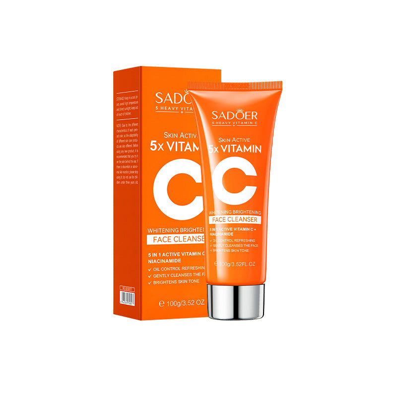Vitamin C Amino Acid Facial Cleanser Face Glow And Cleans Whitening Brightening Oil Control Face Wash For Men Women