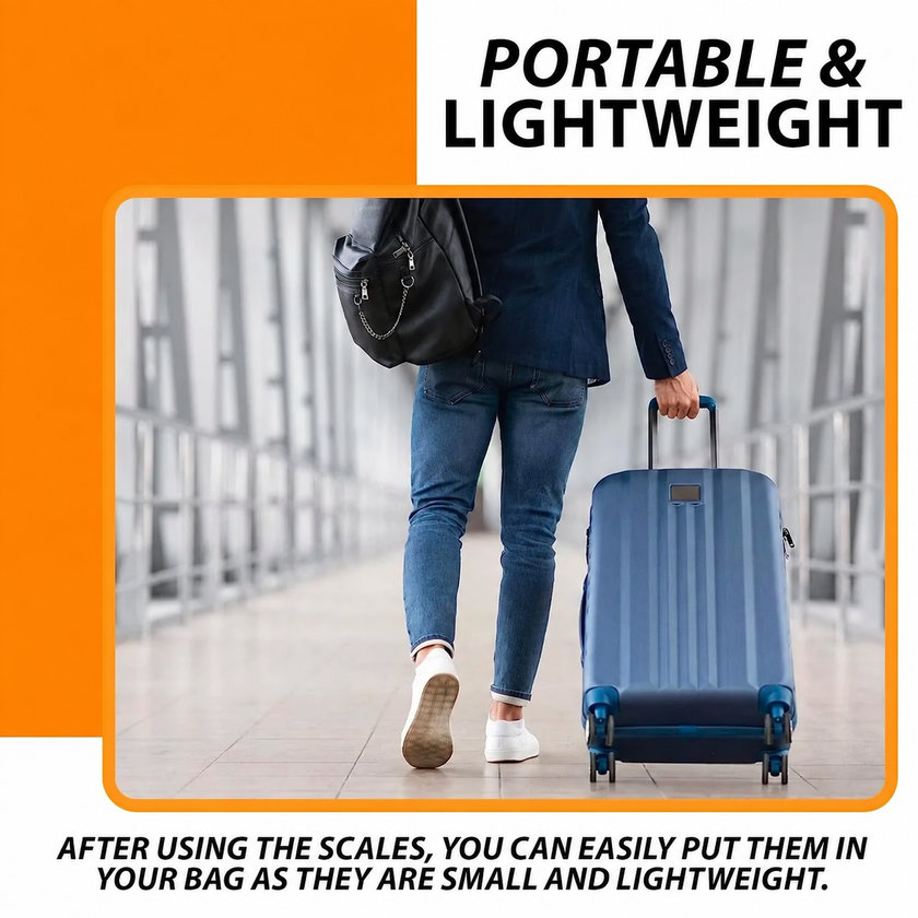 Digital Handheld Luggage Scale – 50kg Capacity, Black