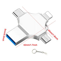 2TB 4in1 Flash Drive Photo Storage Stick OTG For iPhone Samsung Android PC