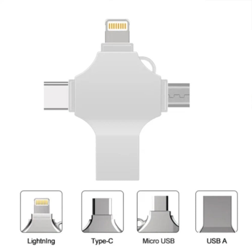 2TB 4in1 Flash Drive Photo Storage Stick OTG For iPhone Samsung Android PC