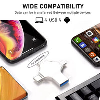2TB 4in1 Flash Drive Photo Storage Stick OTG For iPhone Samsung Android PC