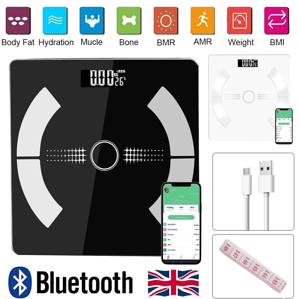 Smart Scales for Body Weight Body Fat, Bluetooth Body Fat Digital Scale with APP