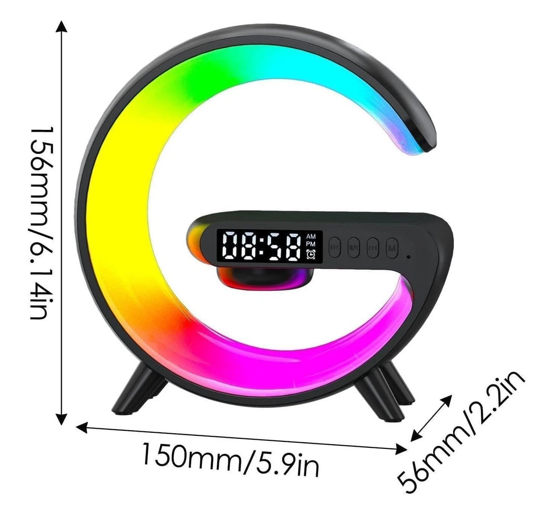 Smart G Shape Lamp Bluetooth Speaker Wireless Charger G Lamp Intelligent LED