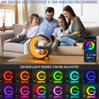 Smart G Shape Lamp Bluetooth Speaker Wireless Charger G Lamp Intelligent LED