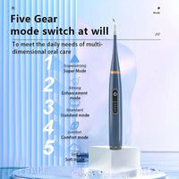 Electric Ultrasonic Teeth Stain Remover and Cleaner - 7 Piece Kit