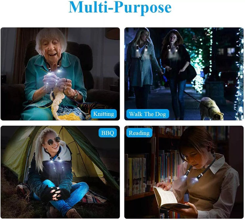 Hands-free Reading Huglight Over Neck Flexible  LED Lamp