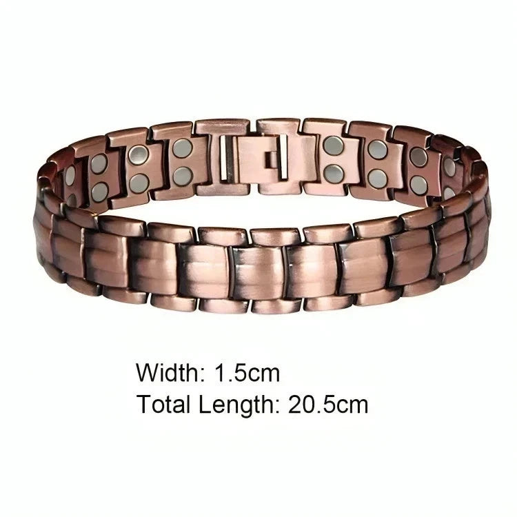 Mens PURE COPPER Bracelet Magnetic Therapy for Arthritis Pain Relief